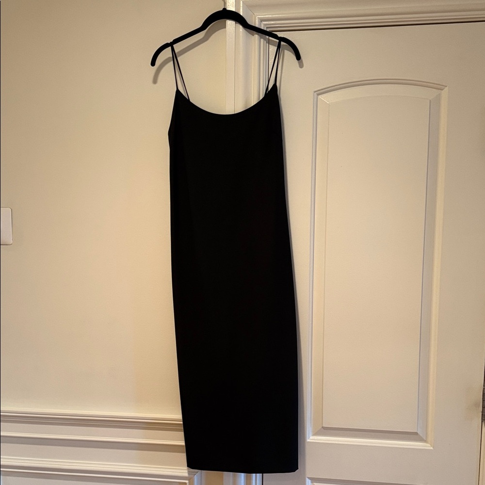 ZARA Black Spaghetti Strap Midi Dress